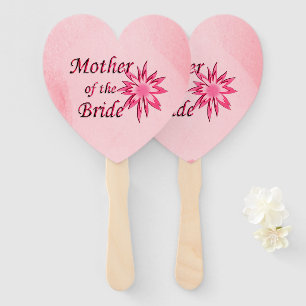 Mother of The Bride Pink Hand Fan