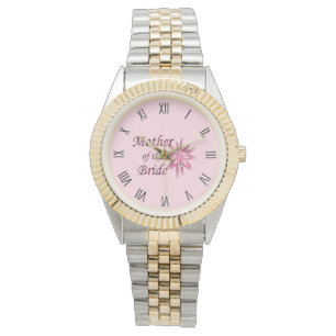 Mother of The Bride Pink Roman Numerals Watch