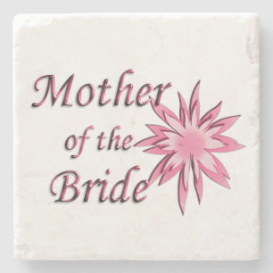 Mother of The Bride Pink Stone Coaster