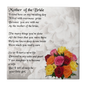 Mother of the Bride Poem  - Flowers Tile