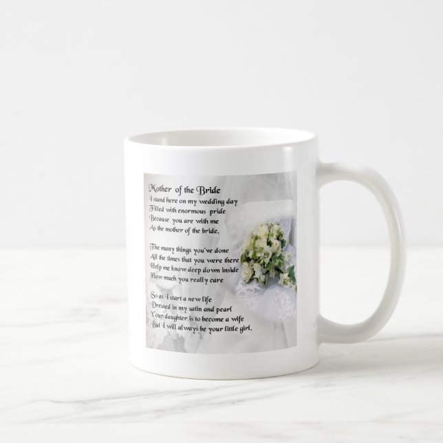 Mother of the Bride Poem   Wedding Bouquet Design Coffee Mug (Right)