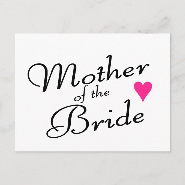Mother Of The Bride Postcard (Front)
