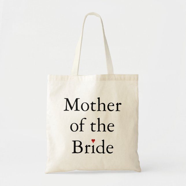 Mother of the Bride Red Heart Tote Bag (Front)
