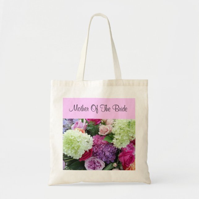 Mother of the Bride Rose Hydrangea Wedding Flowers Tote Bag (Front)