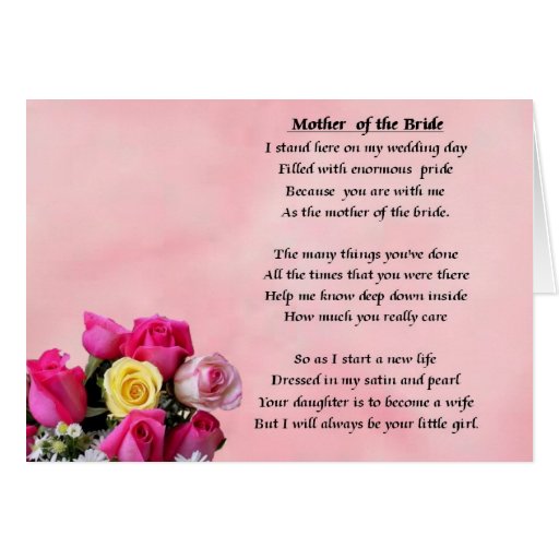 Mother of the Bride - Roses Greeting Card | Zazzle