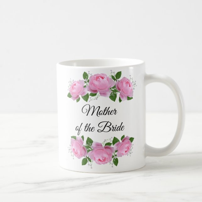 Mother of the Bride Roses Personalised Coffee Mug (Right)