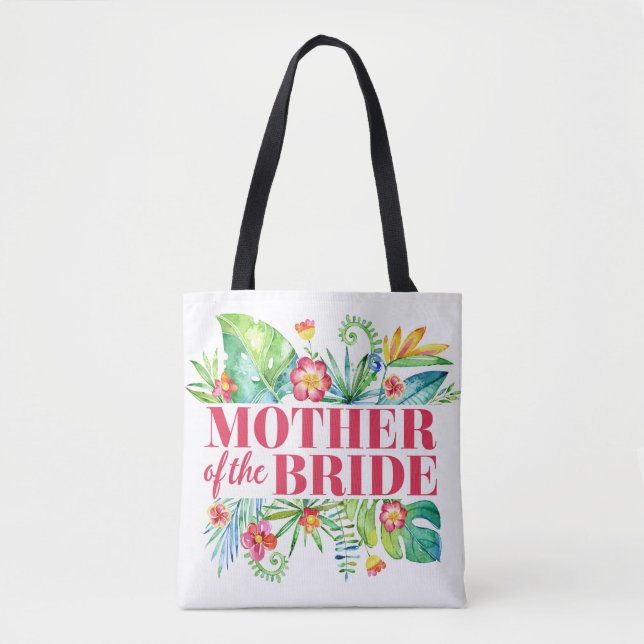 Mother of the Bride Tropical Destination Wedding Tote Bag (Front)