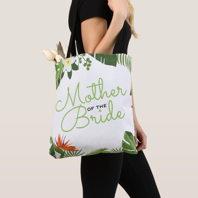 Mother of the Bride Tropical Destination Wedding Tote Bag (Close Up)