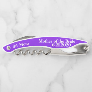 Mother of the Bride Violet Wedding Favour Corkscrew