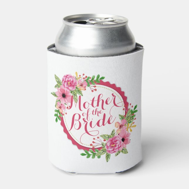 Mother of the Bride Watercolor Can Cooler (Can Front)