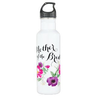 Mother of the Bride Watercolor Flowers Water 710 Ml Water Bottle