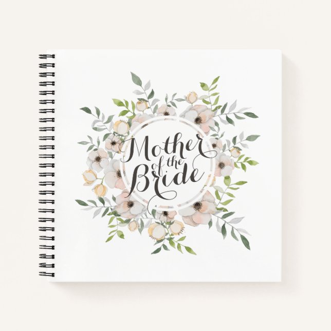 Mother of the Bride Watercolor Guestbook Notebook (Front)