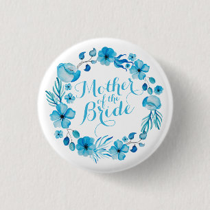 Mother of the Bride Watercolor Pin Button