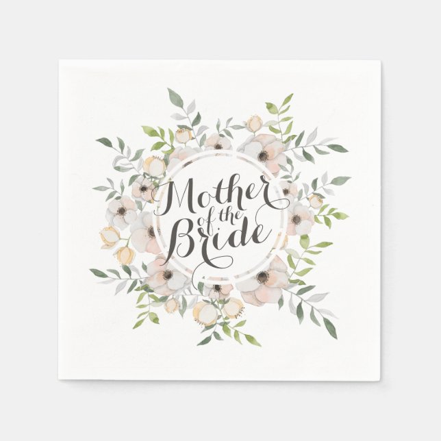 Mother of the Bride Watercolor Sketch | Napkin (Front)
