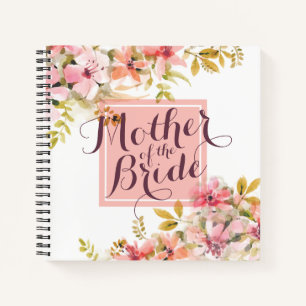 Mother of the Bride Watercolor Wedding Guestbook Notebook