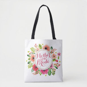 Mother of the Bride Watercolor Wedding Tote Bag