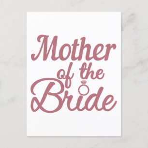 Mother Of The Bride Wedding Family Matching Postcard