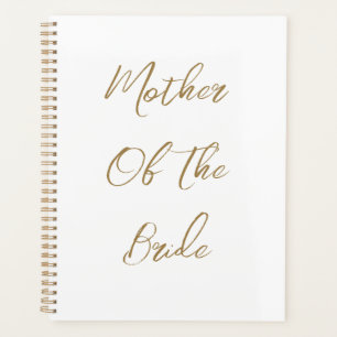 Mother Of The Bride Wedding Gift Favour Gold Scrip Planner