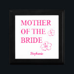 Mother Of The Bride Wedding Gift Pink Floral Gift Box<br><div class="desc">Designed with pink floral designs and text template for name,  this makes a cool,  personalised gift for the mother of the bride!</div>
