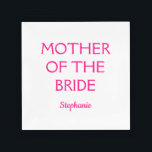 Mother Of The Bride Wedding Gift Pink White Acrylic Tray<br><div class="desc">Designed with pink & white with text templates for name,  this makes a cool,  personalised gift for the mother of the bride!</div>