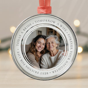 Mother of the Bride Wedding Photo Keepsake Metal Tree Decoration