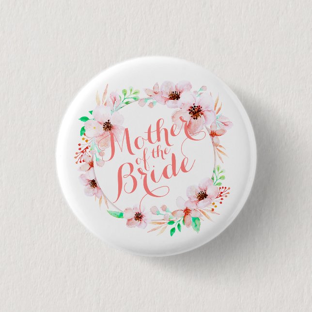 Mother of the Bride Wedding | Pin Button (Front)