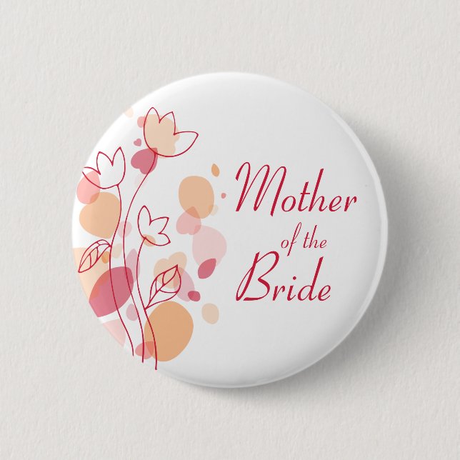 Mother of the Bride wedding pin / button (Front)