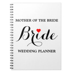 Mother of the Bride Wedding Planner Notebook Wht
