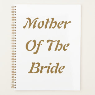 Mother Of The Bride Weddings Gift Favour Gold Whit Planner