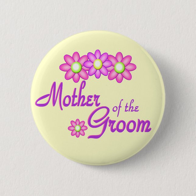 Mother of the Groom 6 Cm Round Badge (Front)