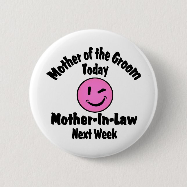Mother of the Groom 6 Cm Round Badge (Front)