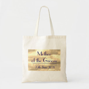 Mother of the Groom Art Deco Sepia Cloud Tote Bag