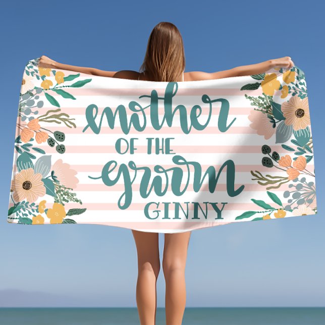 Mother of the Groom Bachelorette Personalised Beach Towel (Mother of the Groom Bachelorette Personalized Beach Towel)