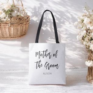 Mother of the Groom Black White Tote Bag