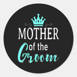 Mother Of The Groom Bride Funny Wedding Squad Bach Classic Round Sticker