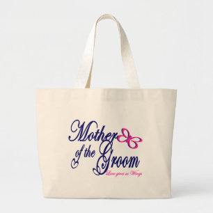 Mother of the Groom/ Butterfly Large Tote Bag
