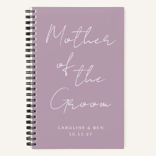Mother of the Groom Custom Wedding Dusty Lilac Notebook