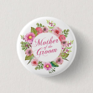 Mother of the Groom Elegant Wedding   Pin Button