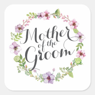 Mother of the Groom Elegant Wreath Sticker Seal