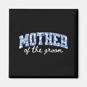 Mother of the groom floral blue chinoiserie magnet