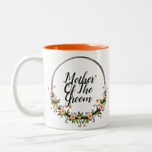 Mother Of The Groom Floral Ring Two-Tone Coffee Mug