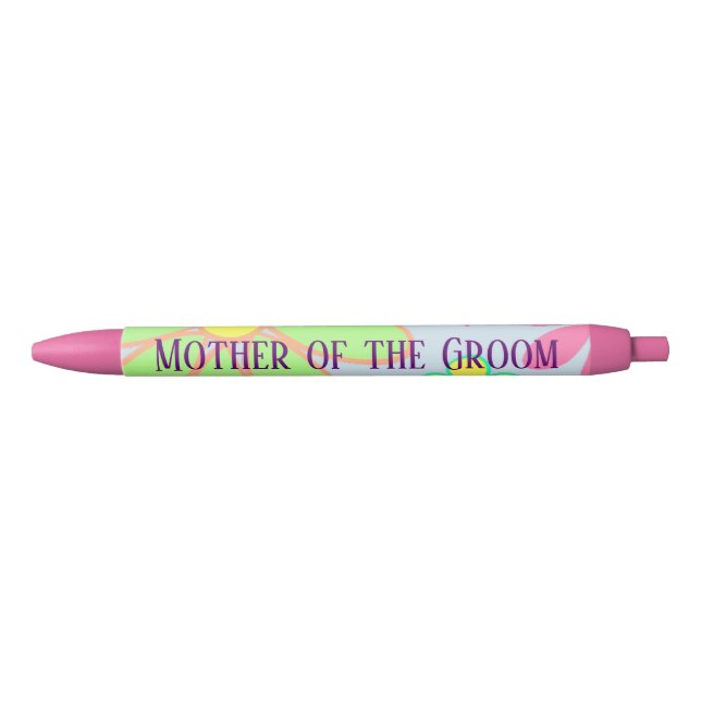 Mother of the Groom Flowers Black Ink Pen (Front)