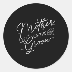 Mother Of The Groom Flowers Family Wedding Party  Classic Round Sticker