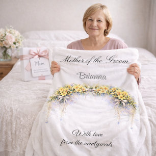 Mother of the Groom Freesia Wedding Party Gift  Fleece Blanket