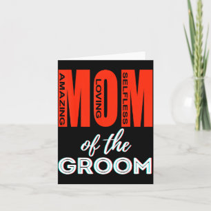 Mother of The Groom Funny Mum Wedding Shower Fun Card