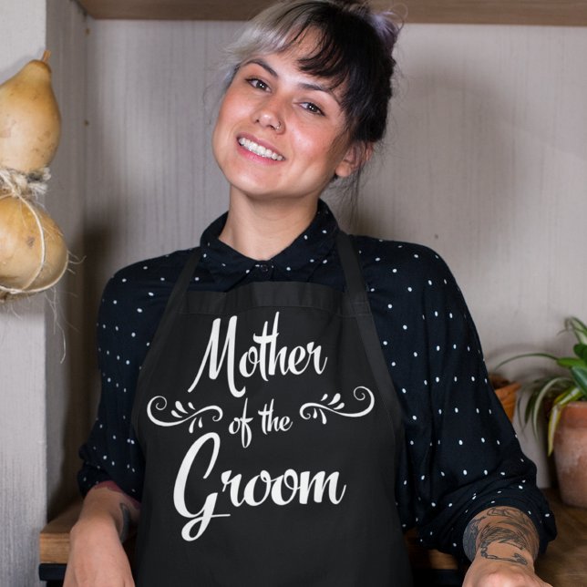 Mother of the Groom Funny Wedding Dinner Chef Apron (Creator Uploaded)