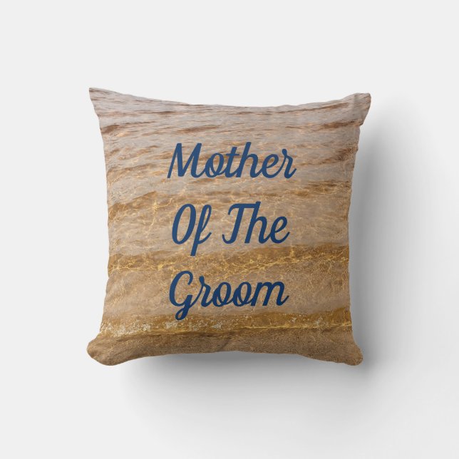 Mother Of The Groom Gift Beach Nautical Waves Cool Cushion (Front)