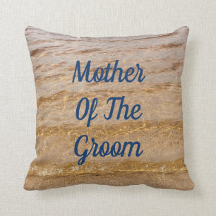 Mother Of The Groom Gift Beach Nautical Waves Cool Cushion
