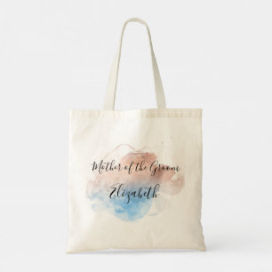 Mother of the Groom Gift Pink Blue Grey Elegant Tote Bag