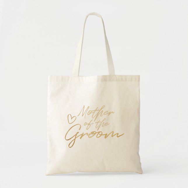 Mother of the Groom - Gold faux foil tote bag (Front)